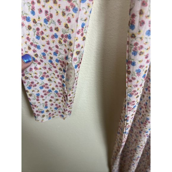 NEW AFRM Shailene Midi Dress  FLORAL MESH LONG SLEEVE SIZE XL See Description - Picture 4 of 6